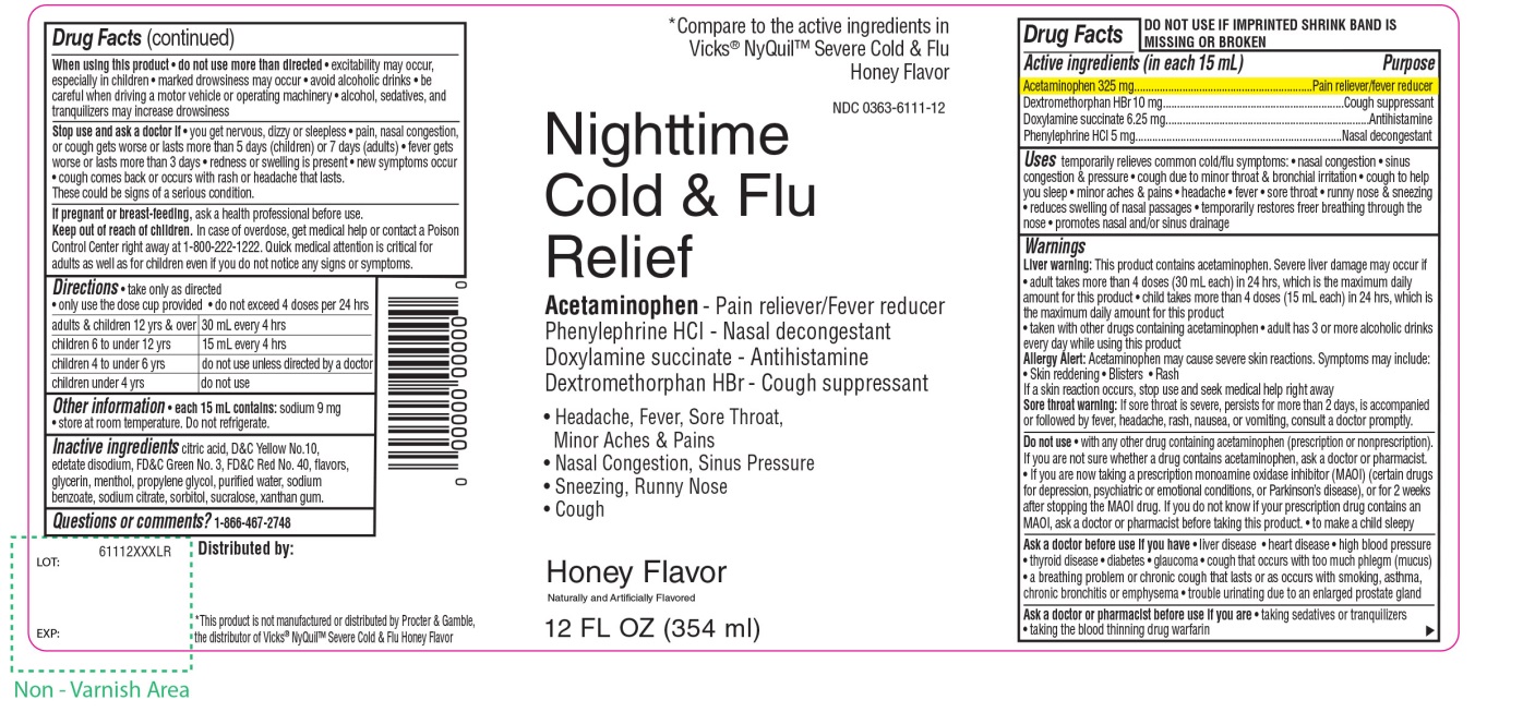 Walgreen Nighttime Cold & Flu Cold Relief