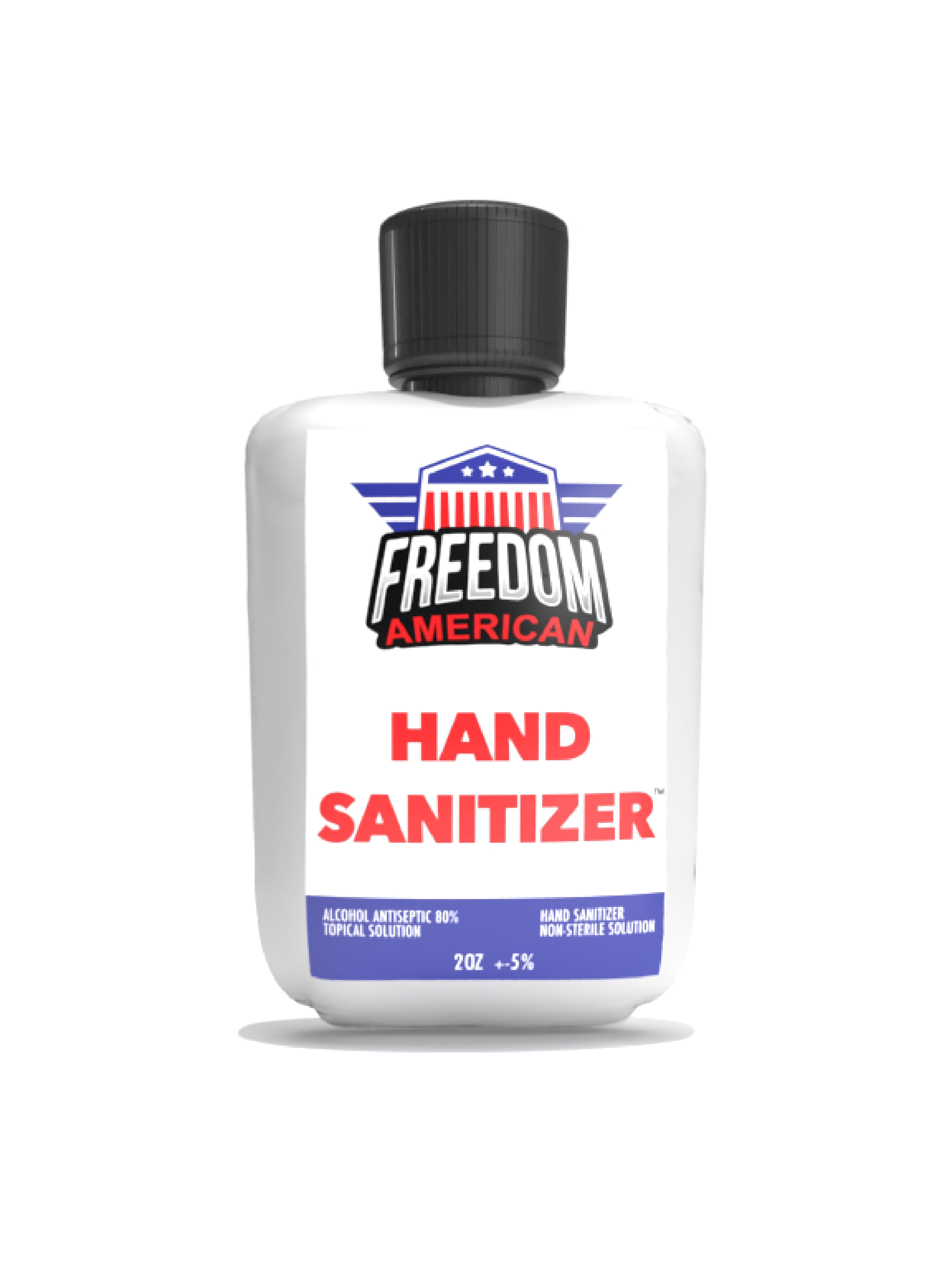 Freedom American 2 oz Hand Sanitizer Bottle Front Label