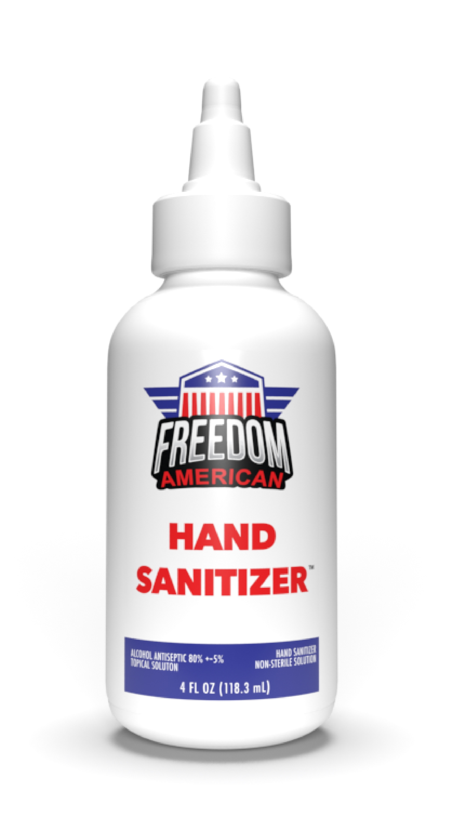Freedom American 4 oz Hand Sanitizer Bottle (Front Label)