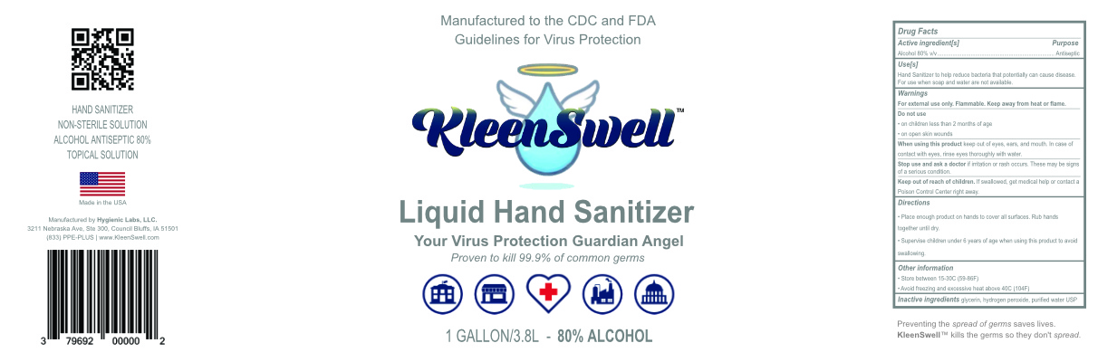 KleenSwell Liquid Hand Sanitizer 1 Gallon