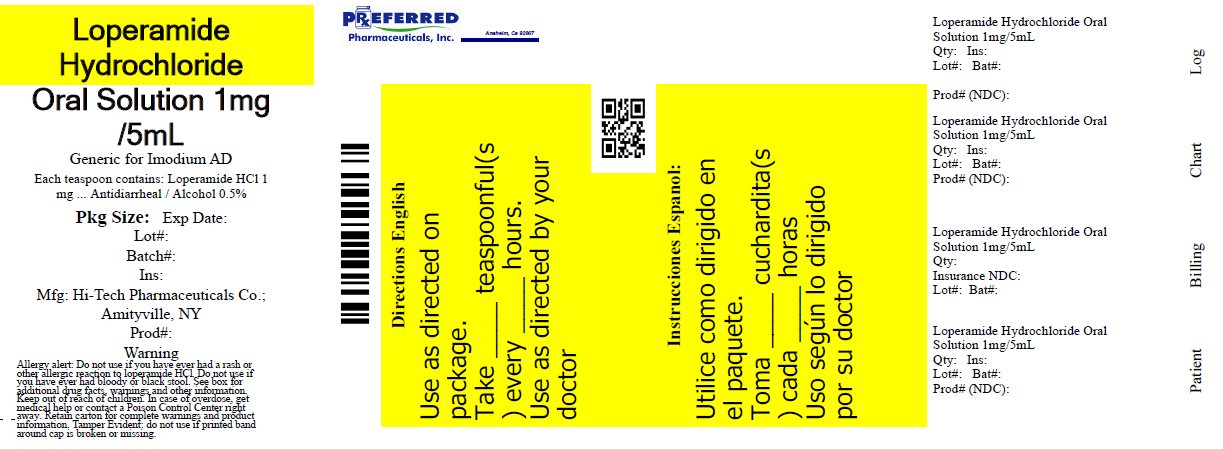 Loperamide Hydrochloride Oral Solution 1mg/5ml