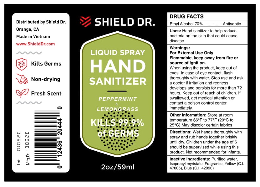 Shield Dr Hand Sanitizer liquid spray label 2