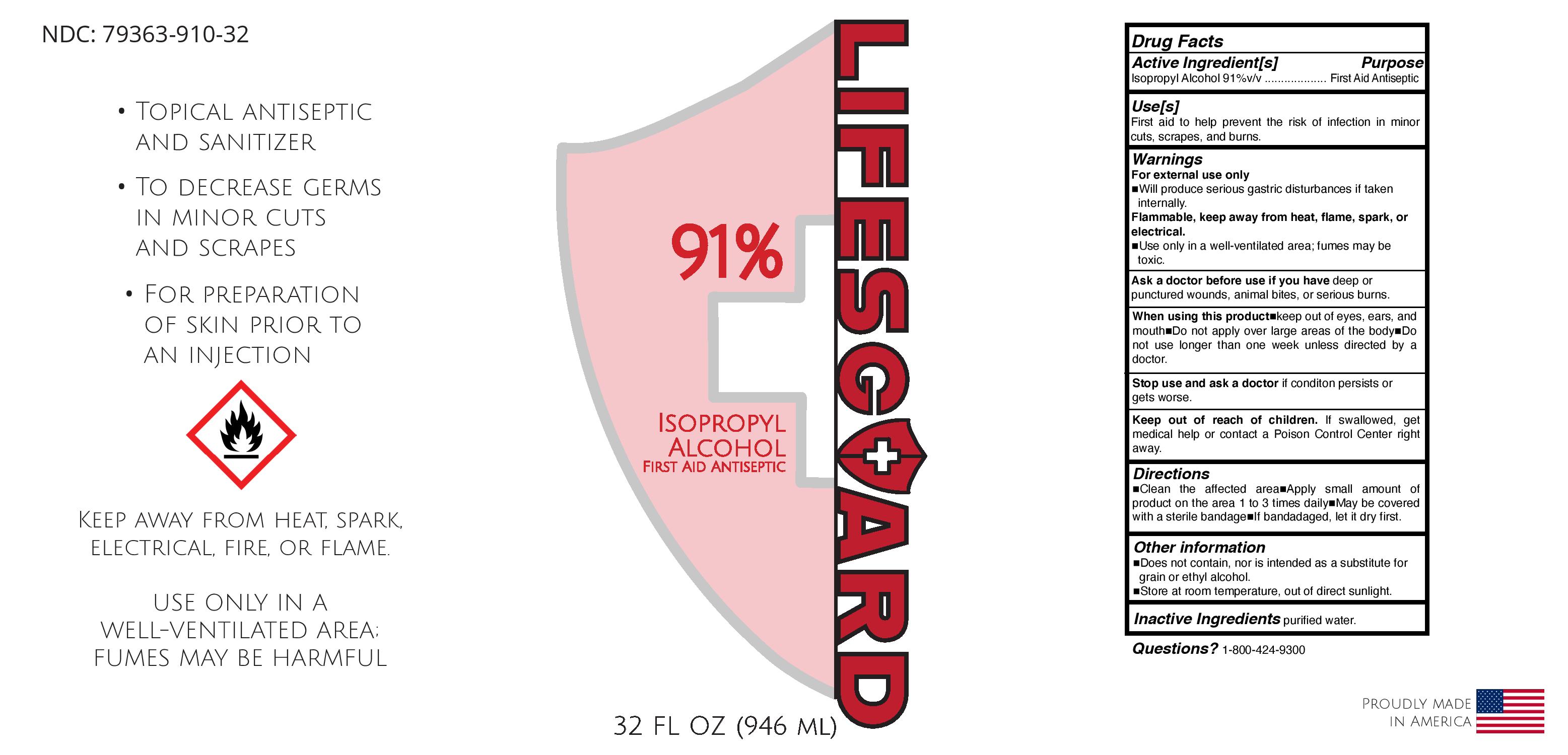 91% IPA Lifesguard  32 oz