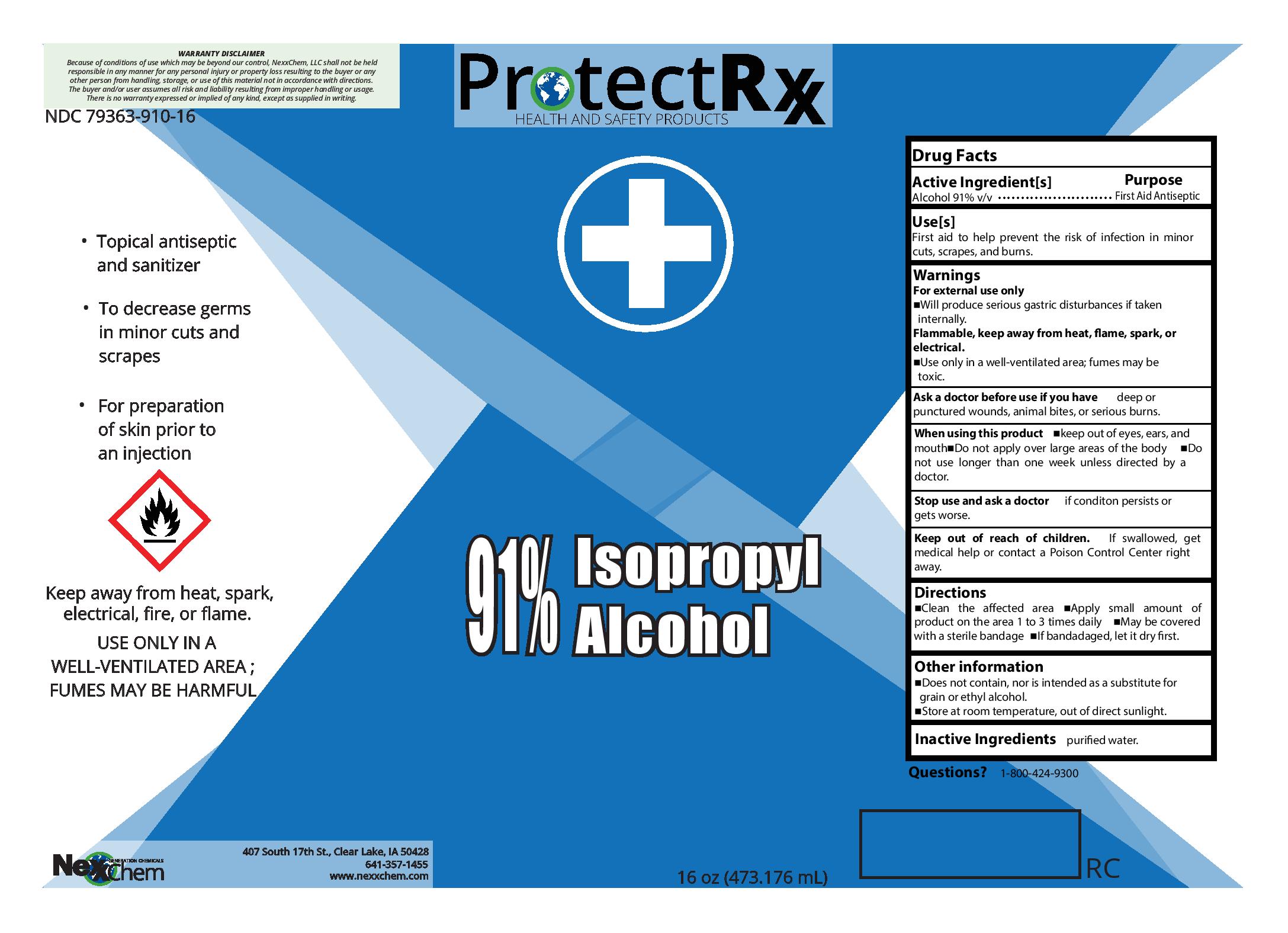 91% IPA ProtectRxx 16 oz