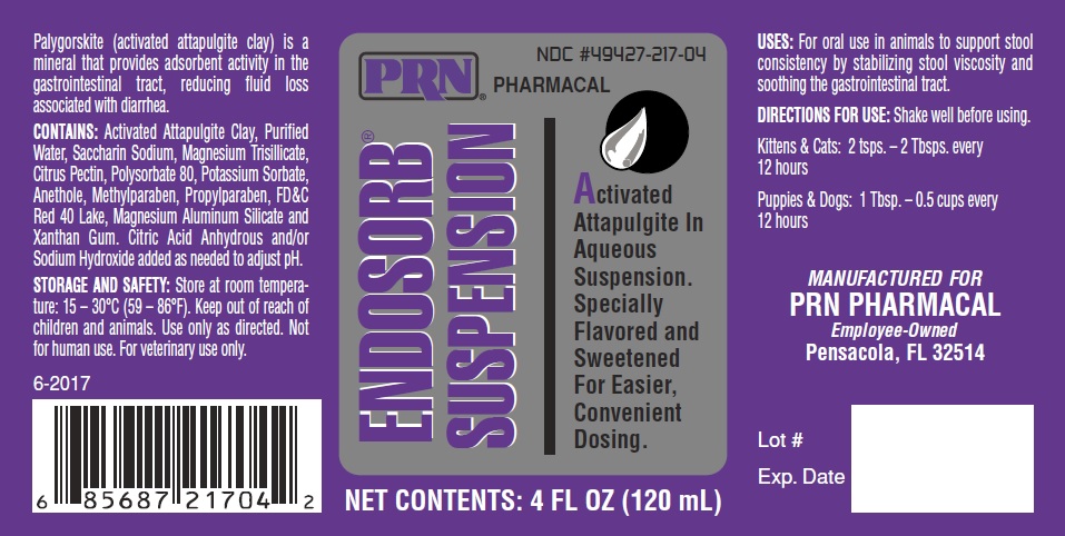 Endosorb Suspension Bottle Label - 4 oz