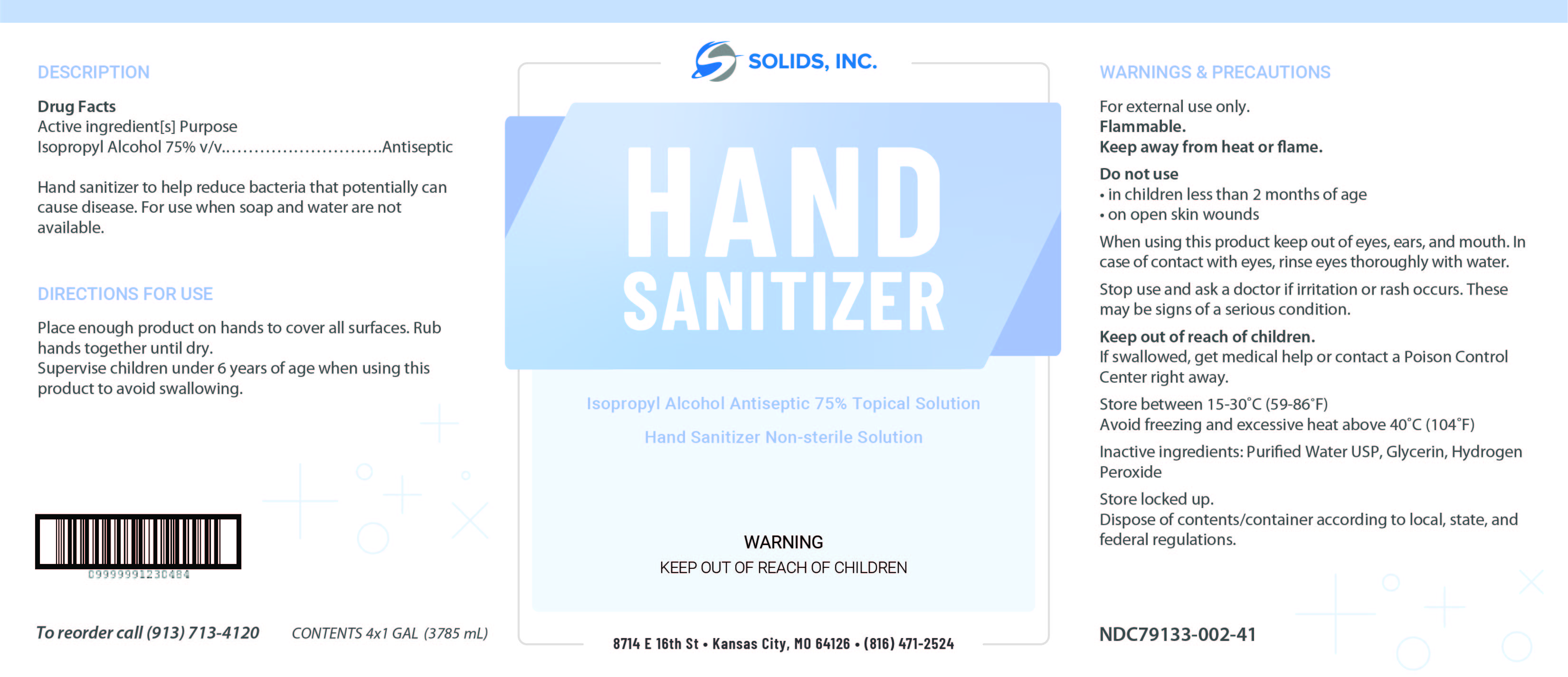 IPA Hand Sanitizer GAL Box
