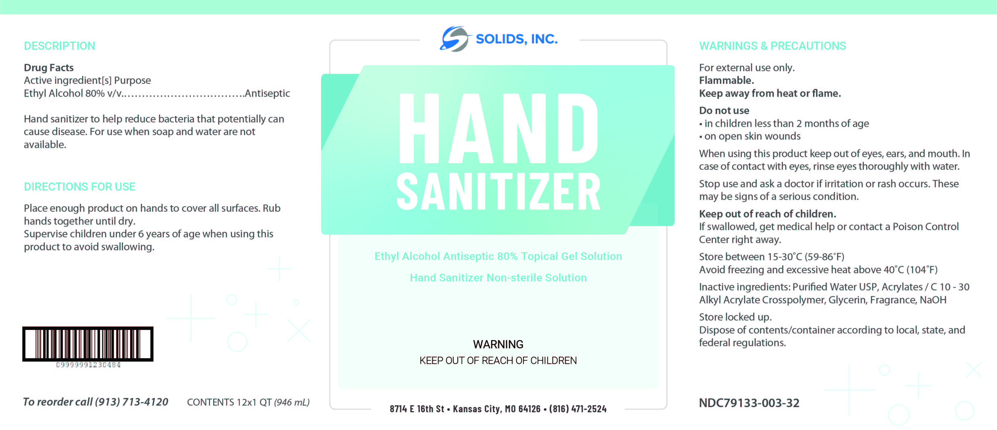 Ethanol Hand Sanitizer Gel QT Box