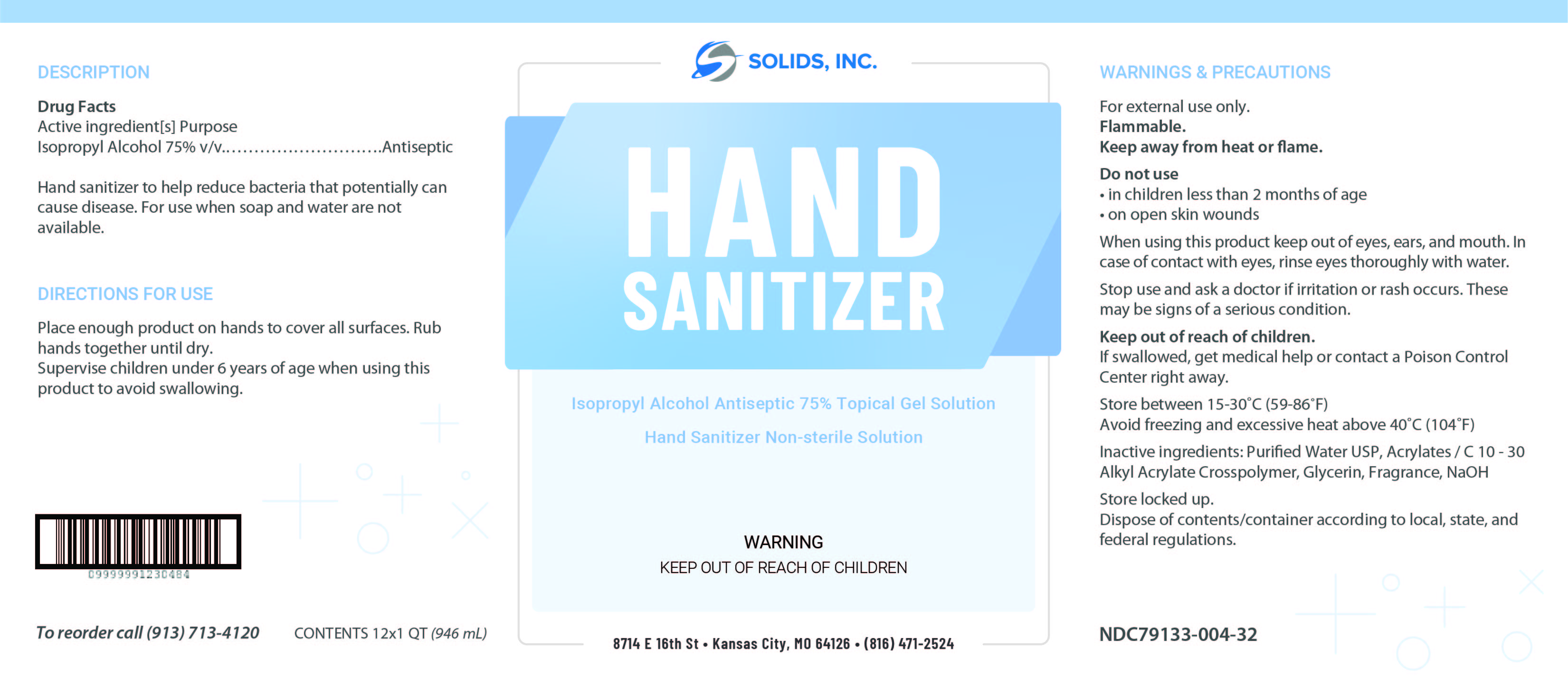 IPA Hand Sanitizer Gel QT Box