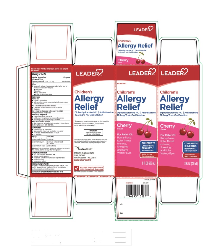 Leader Children's Allergy Relief Cherry Flavor  8 FL OZ