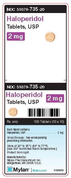 Haloperidol 2 mg Tablets Unit Carton Label