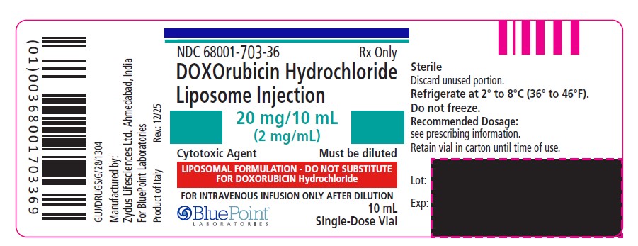 Vial Label- Doxorubicin HCL Liposome Injection 20mg/10 mg
