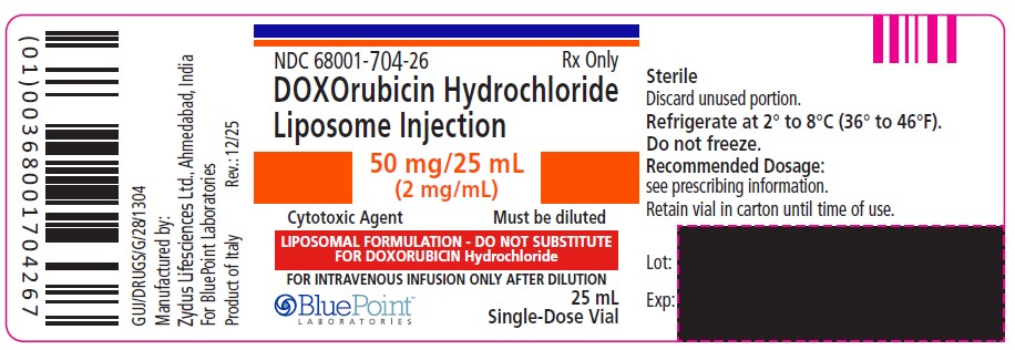 Vial Label - Doxorubicin HCL Liposome Injection 50mg/25ml