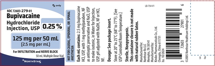 PRINCIPAL DISPLAY PANEL – 0.25% Bupivacaine Hydrochloride Injection, USP 125 mg per 50 mL Vial Label