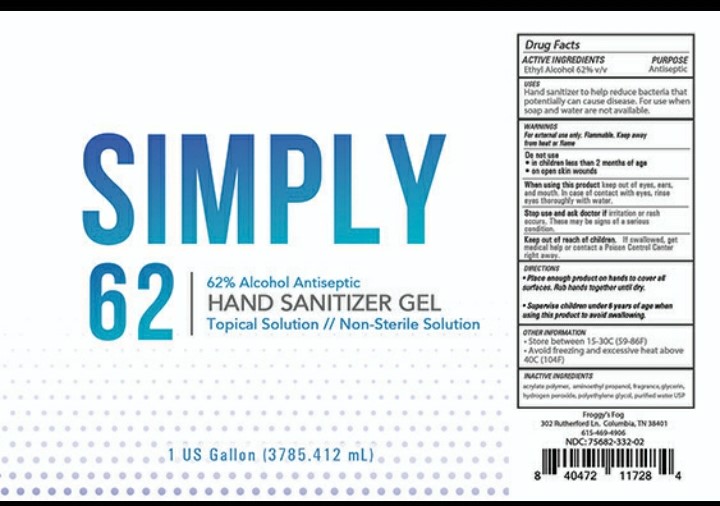 Simply 62 Hand Sanitizer Gel