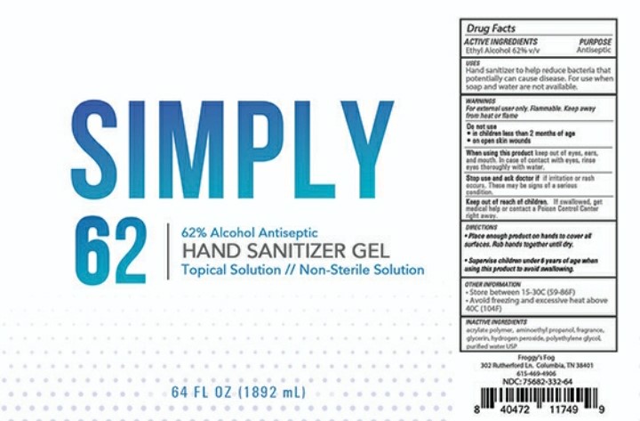 Simply 62 Hand Sanitizer Gel