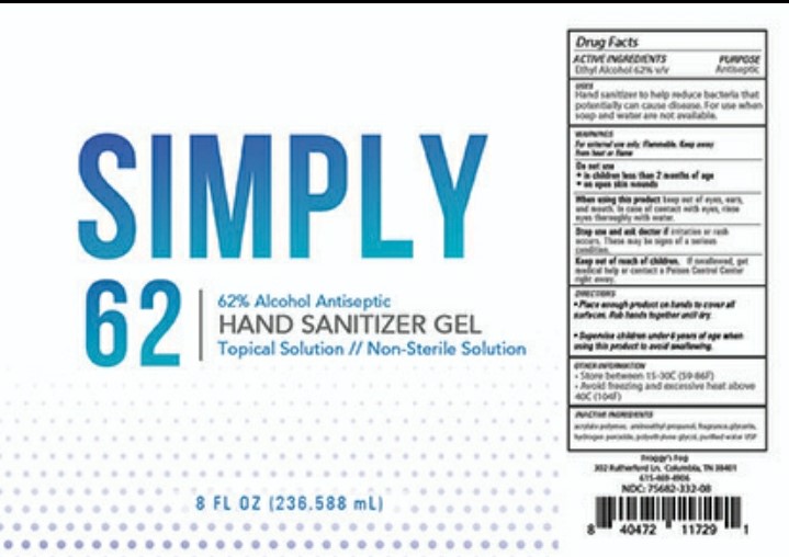 Simply 62 Hand Sanitizer Gel