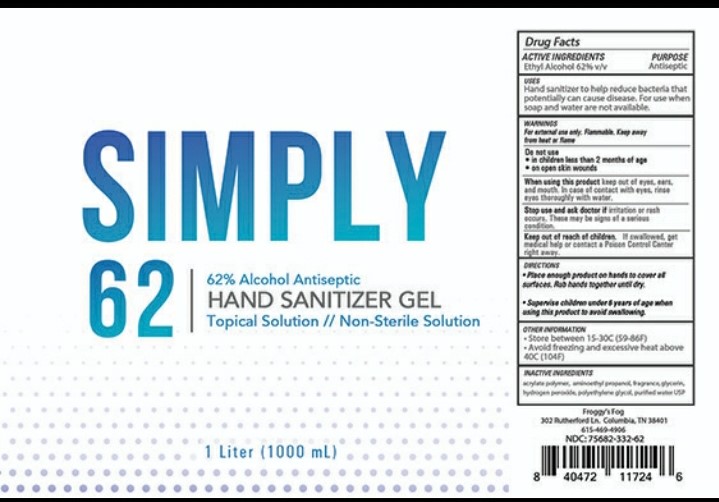 Simply 62 Hand Sanitizer Gel