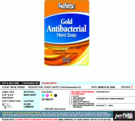BLU SAFETY Gold Antibacterial HS