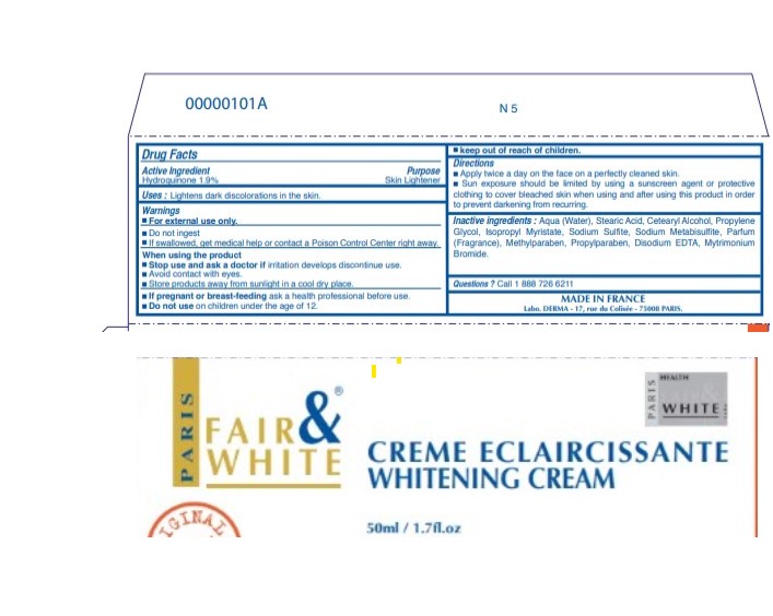 FAIR AND WHITE WHITENING CREAM