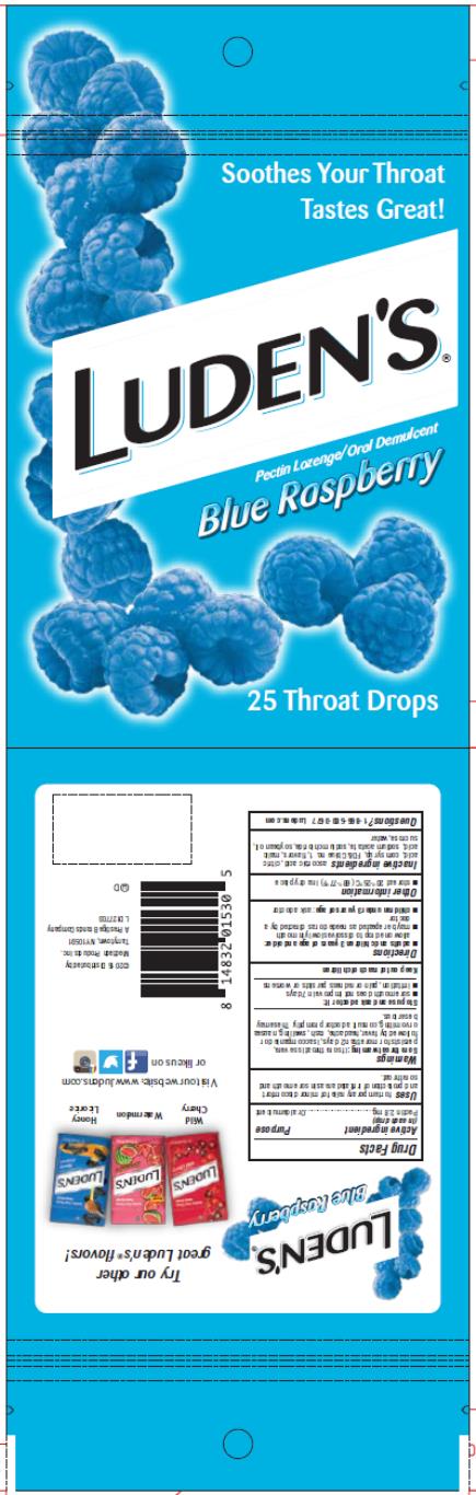 PRINCIPAL DISPLAY PANEL
Luden’s Pectin Lozenge/Oral Demulcent
Blue Raspberry
25 Throat Drops
