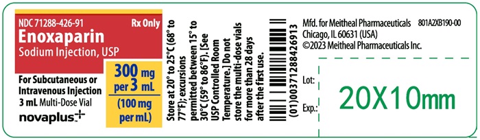 Principal Display Panel – Enoxaparin Sodium Injection, USP 3 mL Container Label