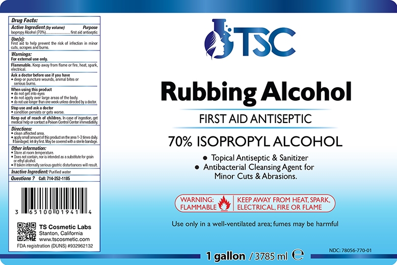 70% Isopropyl Rubbing Alcohol - 1 gal
