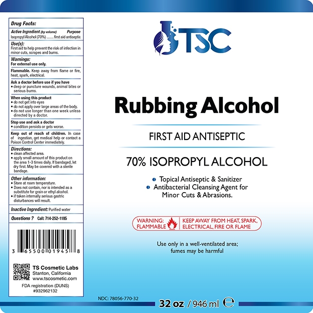 70% Isopropyl Rubbing Alcohol - 32 oz