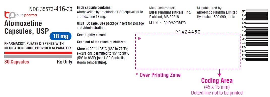 PACKAGE LABEL-PRINCIPAL DISPLAY PANEL - 18 mg (30 Capsules Bottle)