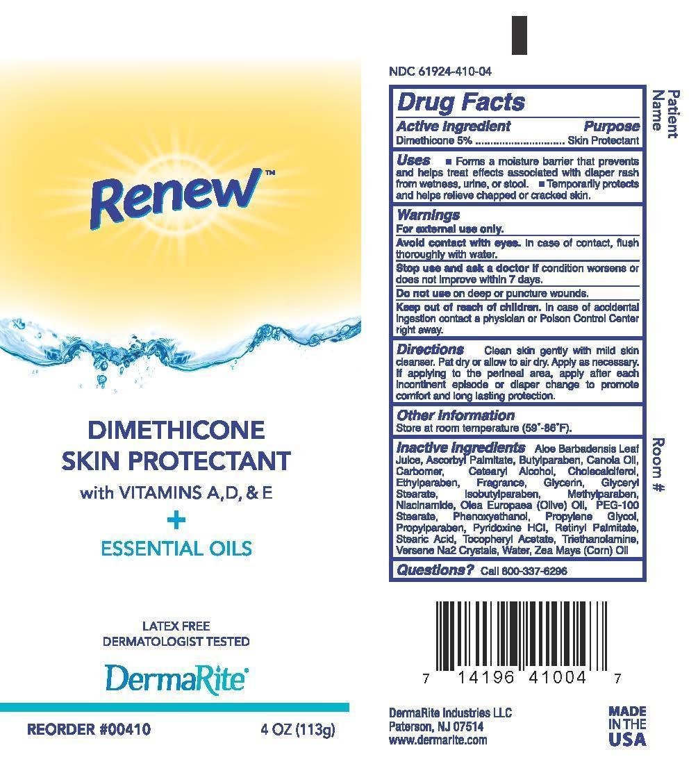 Renew Dimethicone Skin Protectant tube label