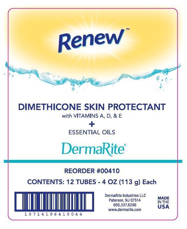 Renew Dimethicone Skin Protectant 4ox box label