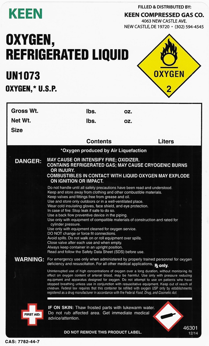 OXYGEN LIQUIDE LABEL