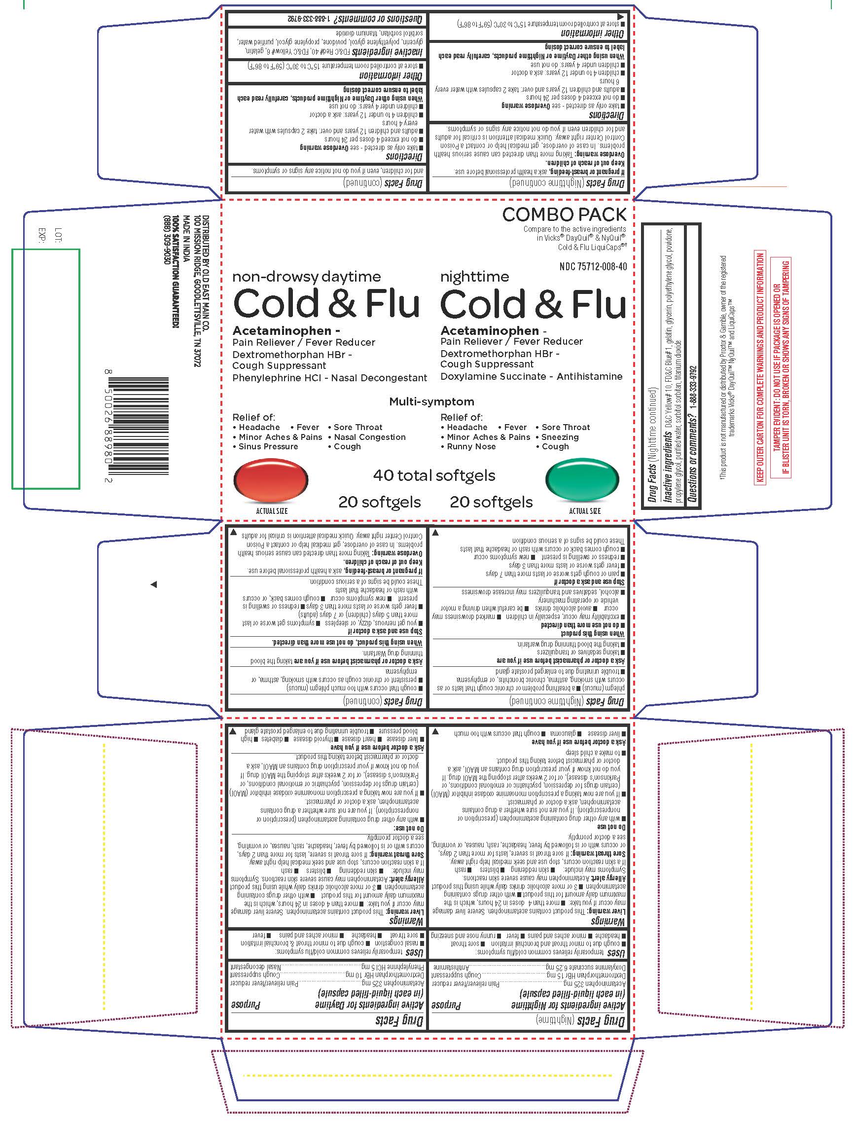 NON DROWSY DAYTIME AND NIGHTTIME COLD AND FLU- acetaminophen ...
