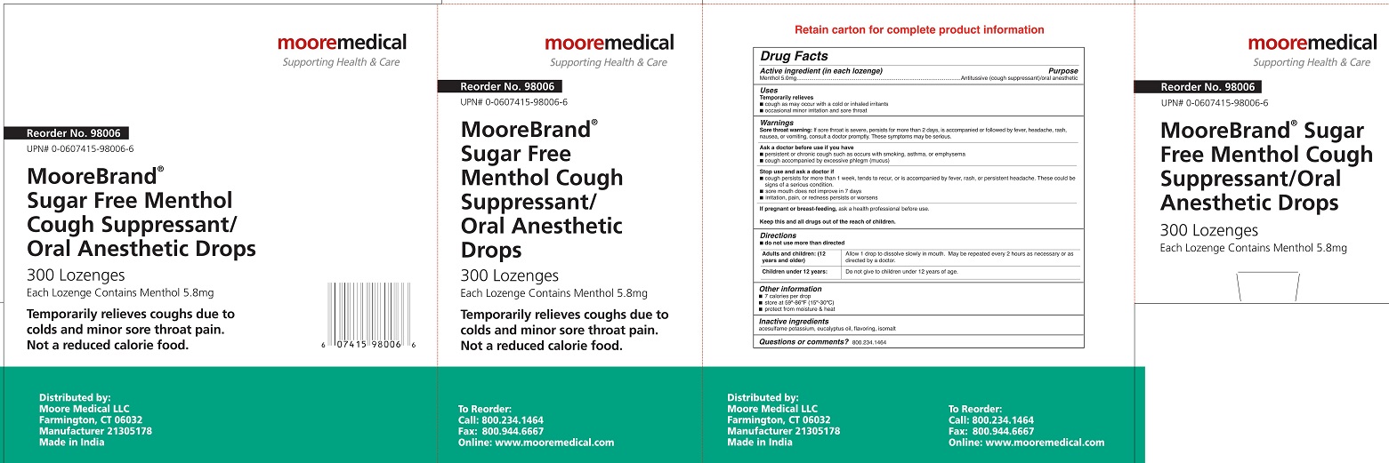 Moore Medical SFree Cough Label 2