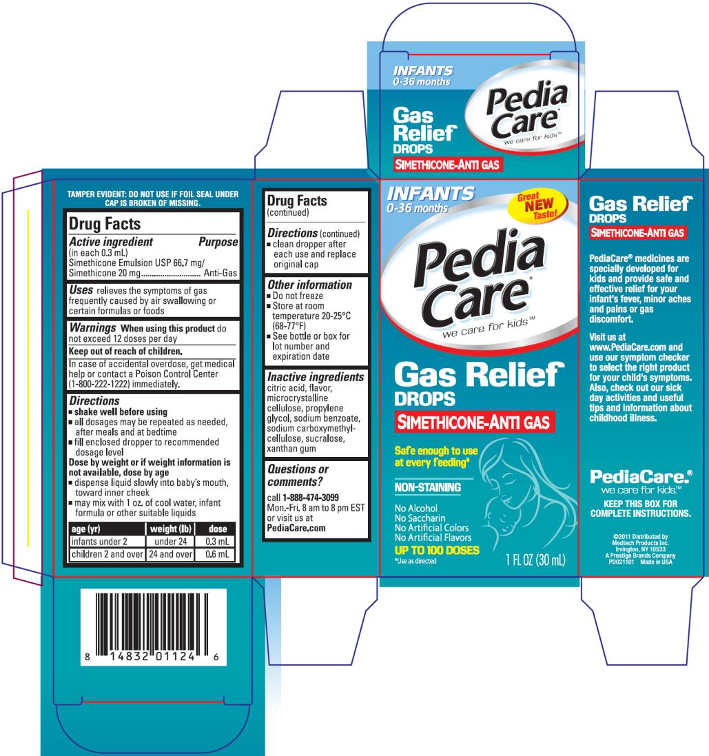 PRINCIPAL DISPLAY PANEL
INFANTS 0-36 months
PediaCare® we care for kidsTM
Gas Relief DROPS
SIMETHICONE-ANTI GAS
NON-STAINING
1 FL OZ (30 mL)