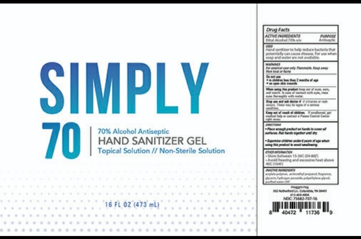 Simply 70 Hand Sanitizer Gel