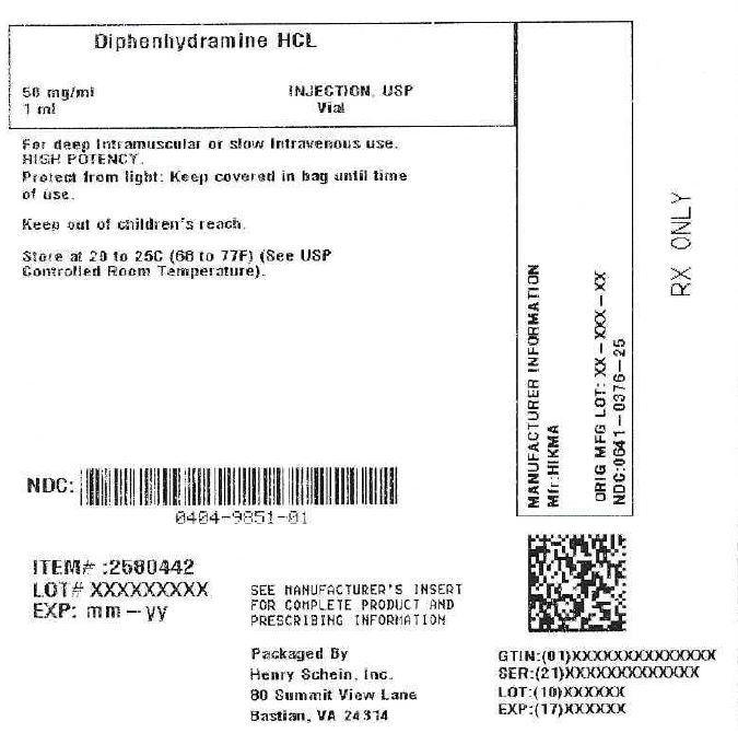 DIPHENHYDRAMINE HYDROCHLORIDE injection