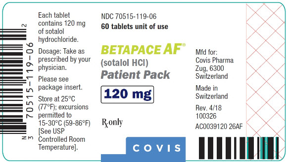 Principal Display Panel - 120 mg Betapace AF