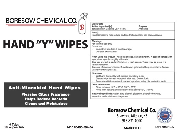 HAND Y WIPES BOX LABEL FRONT/BACK