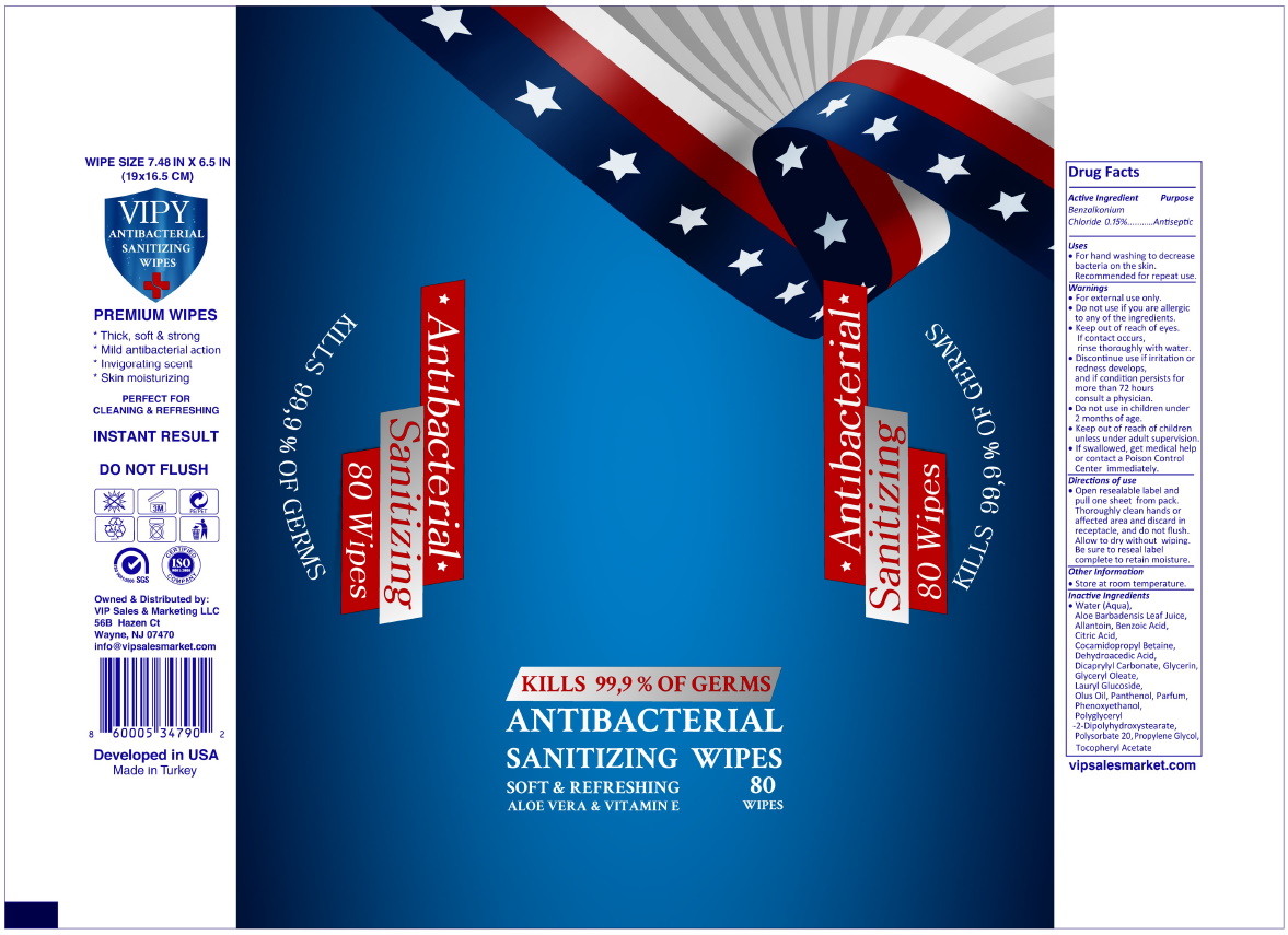 Antibacterial Sanitizing 80 Wipes