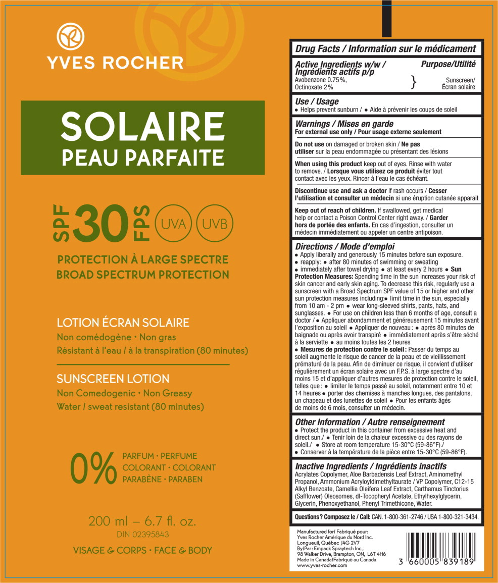 Principal Display Panel - Solaire Peau Parfaite Sunscreen Lotion Label
