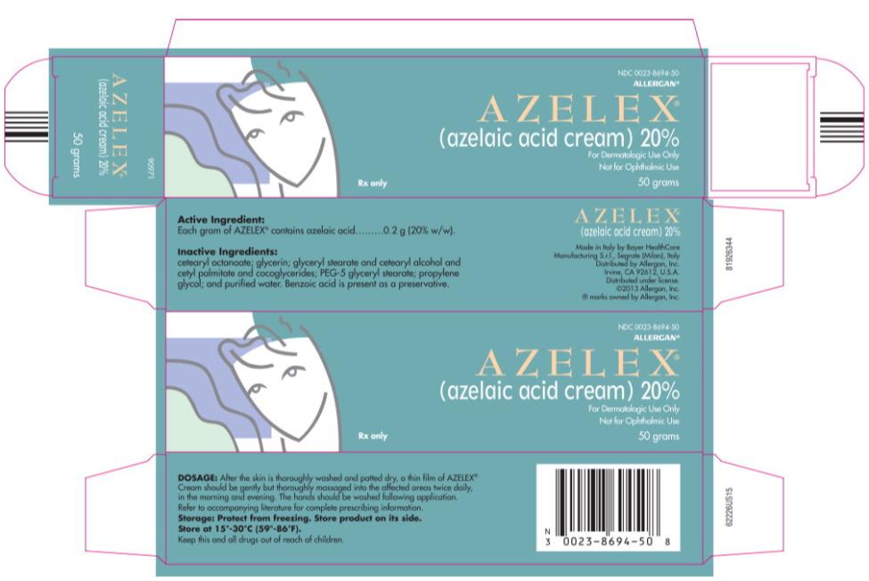 PRINCIPAL DISPLAY PANEL
NDC: <a href=/NDC/0023-8694-50>0023-8694-50</a>
AZELEX
(azelaic acid cream) 20%
