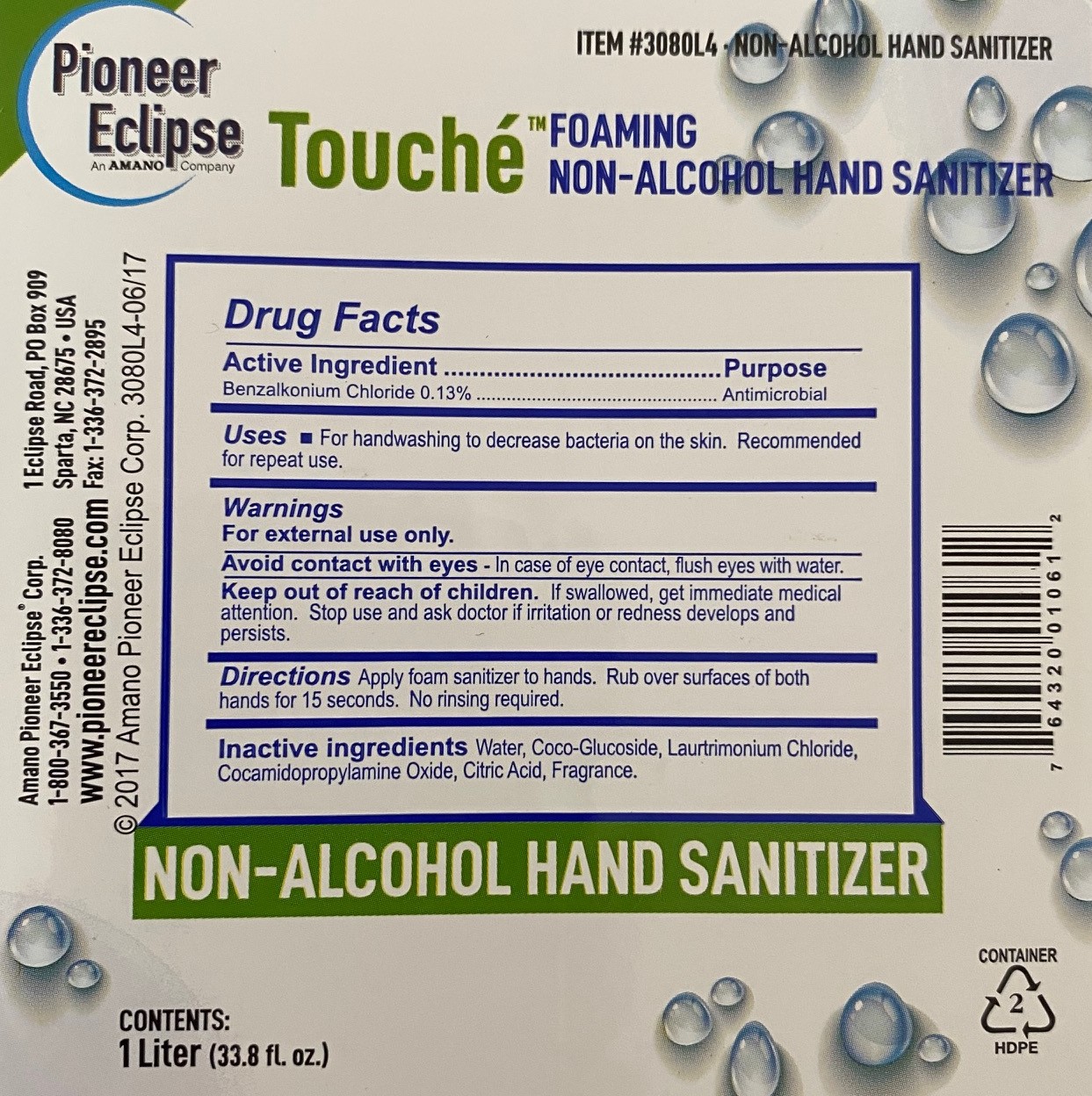 Non alcohol hand sanitizer