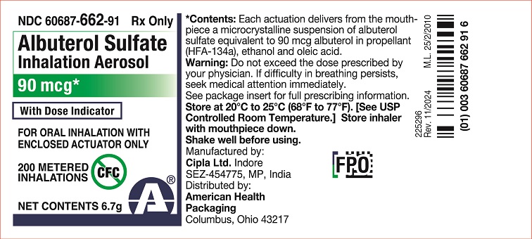 Albuterol Sulfate Inhalation Aerosol Label