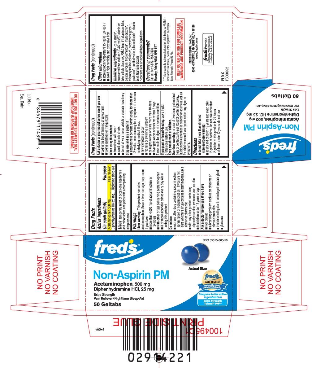 Freds Inc Non aspirin geltabs