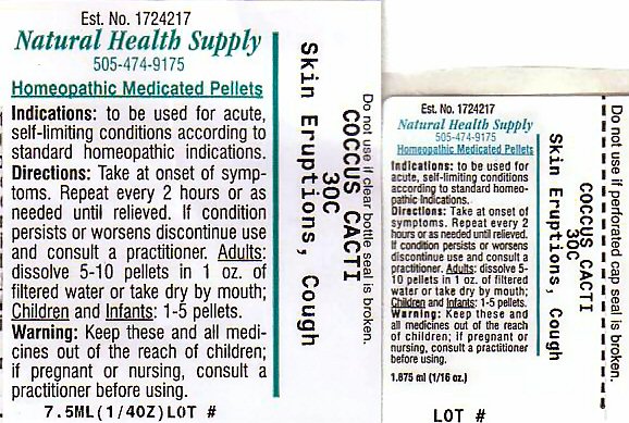 Skin Eruptions Cough Label