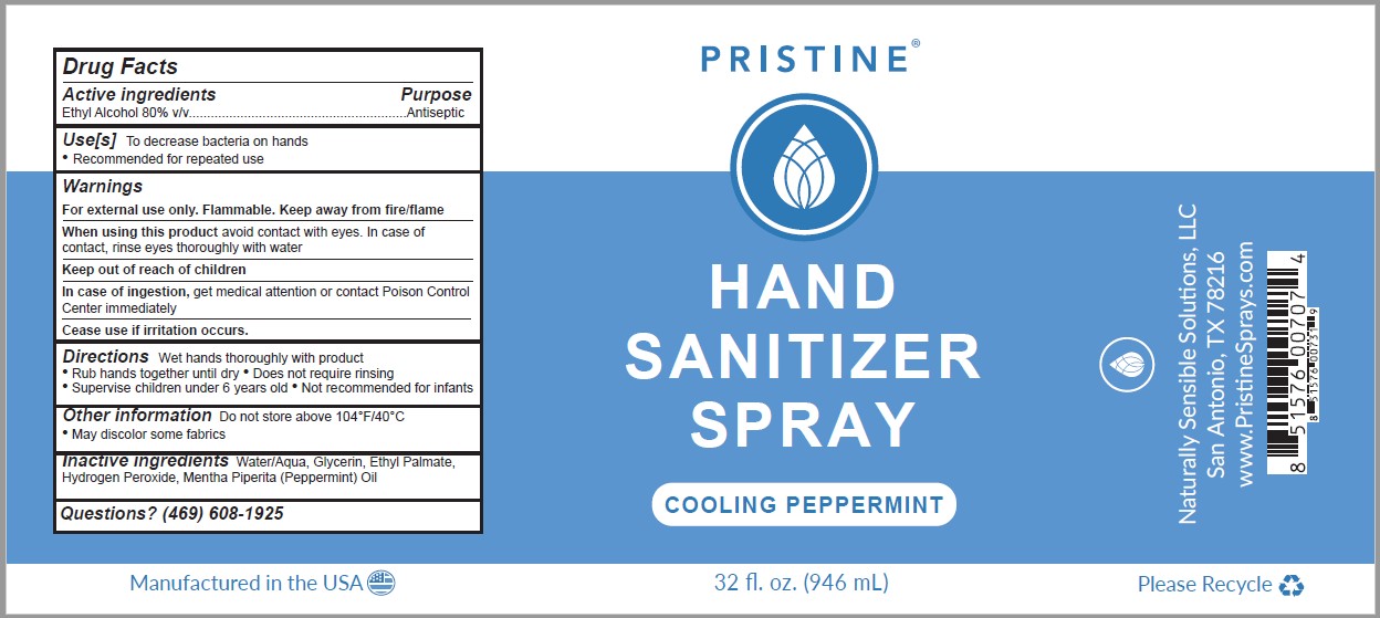 Pristine Hand Sanitizer Spray Cooling Peppermint 32 fl oz 