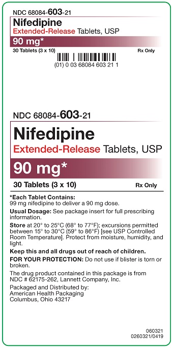 90 mg Nifedipine ER Tablets Carton