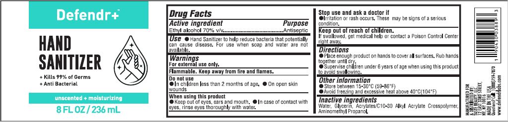 Defendr+ Hand Sanitizer 8 oz