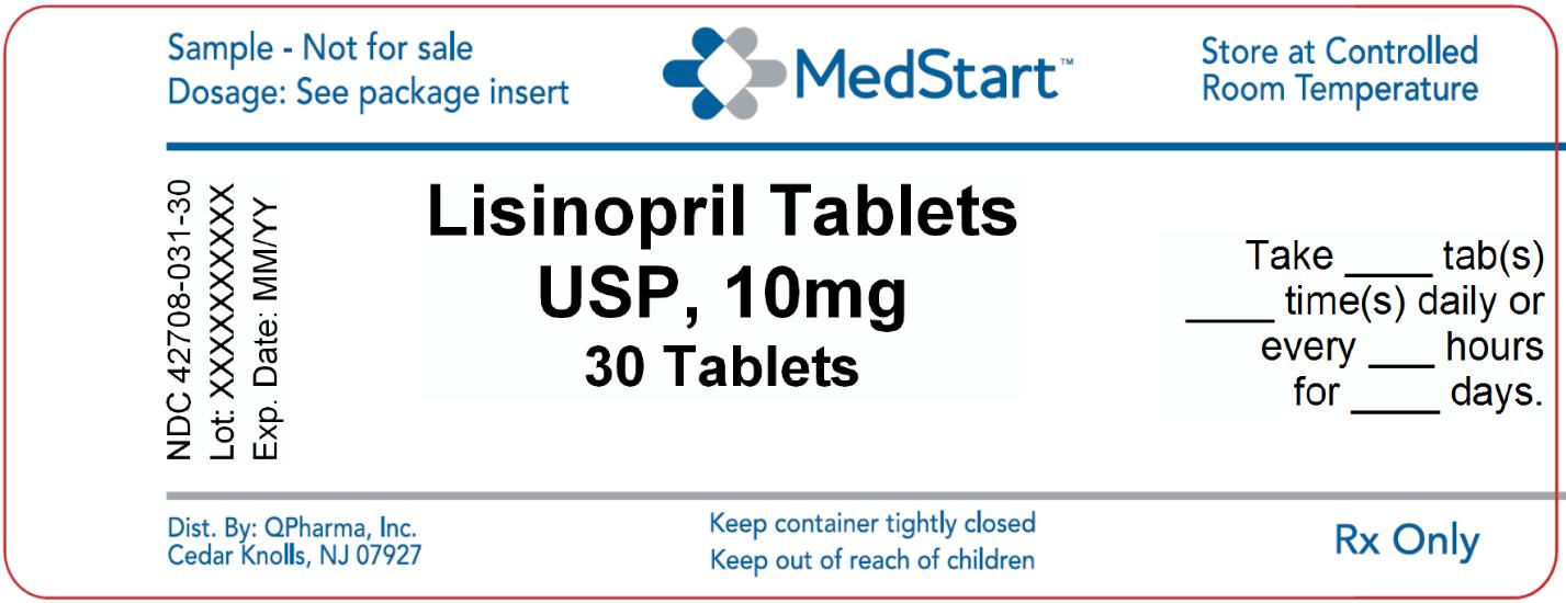 42708-031-30 Lisinopril Tablets USP 10mg x 30 V2