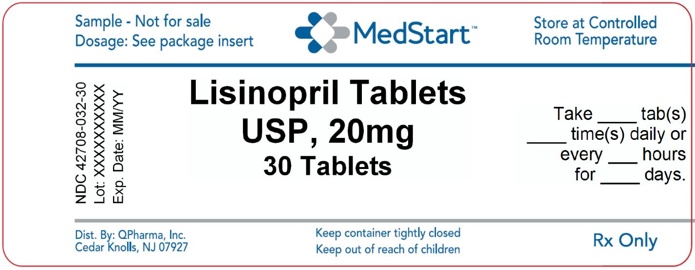 42708-032-30 Lisinopril Tablets USP 20mg x 30 V2